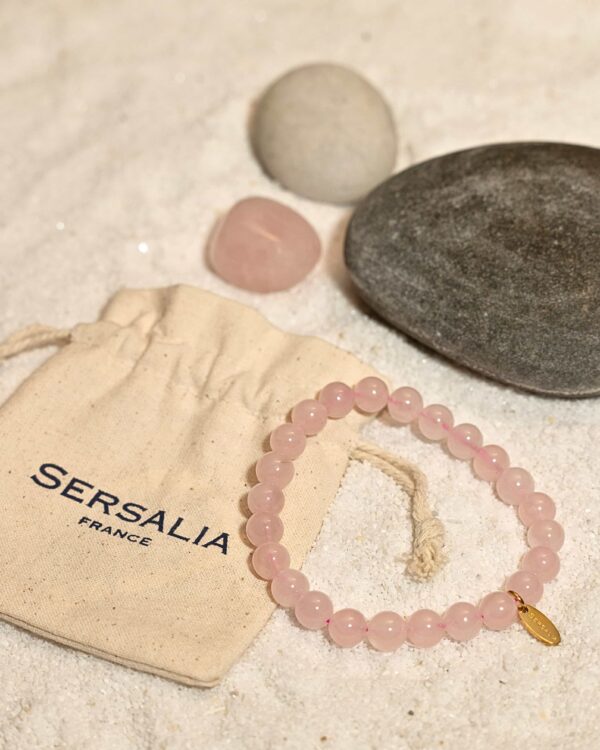 Bracelet pierre Quartz Rose